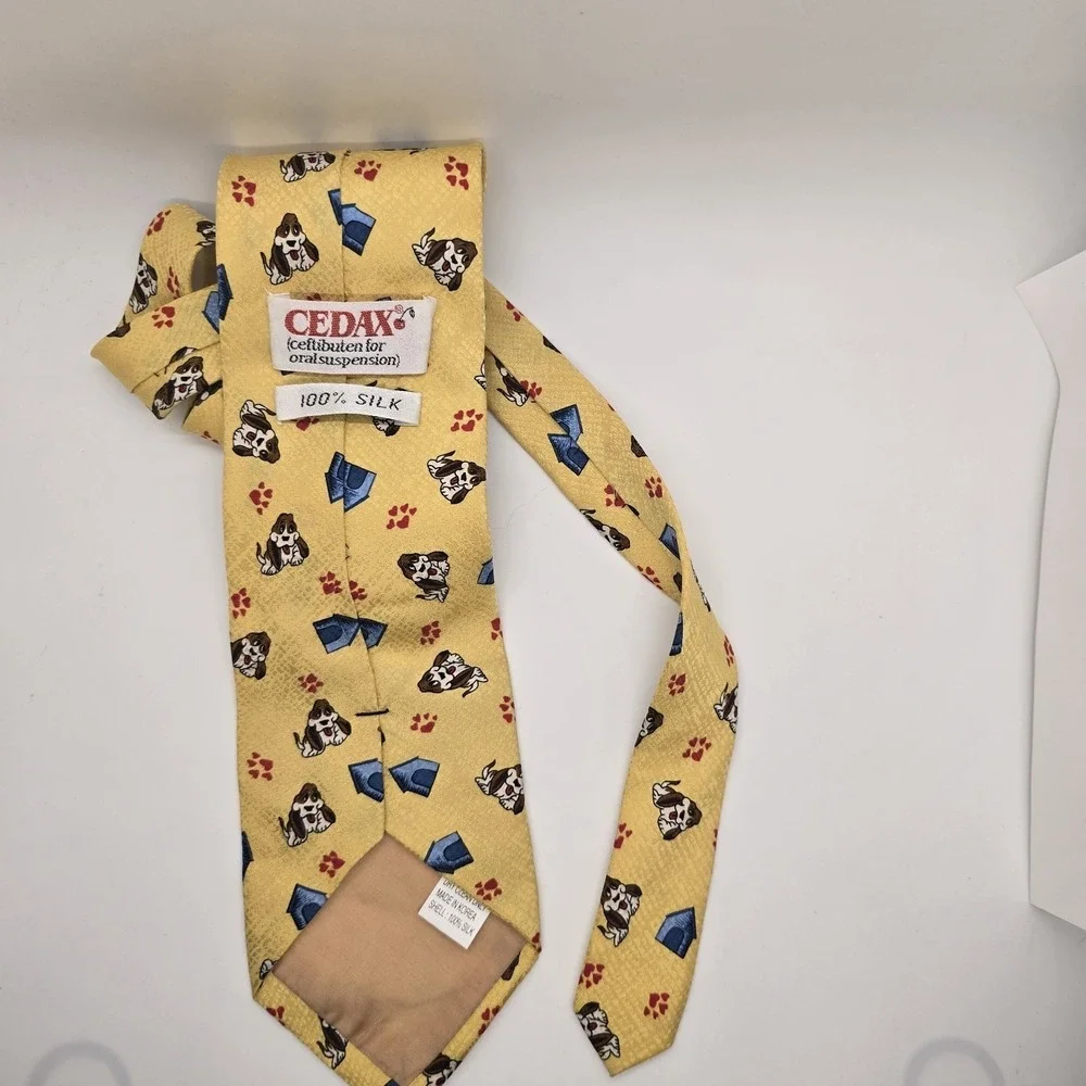 Silk Tie Dog Puppy, Bassett Hound Dog🐶Veterinarian, Fun Dog Tie‎